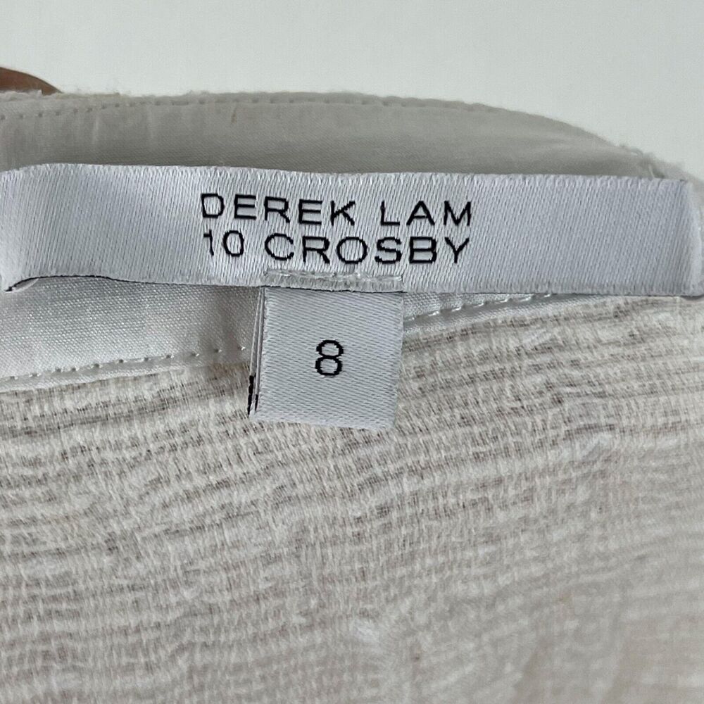 Derek Lam 10 Crosby Mini Skirt Womens 8 Ivory Cream Tweed Fit and Flare Classic - Picture 9 of 10